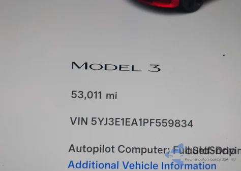 2023 Tesla Model 3 Rear-Wheel Drive z USA, uszkodzony, nr VIN 5YJ3E1EA1PF559834